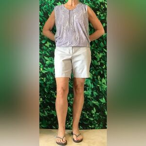 🌸 Loft Lavender Floral Sleeveless Blouse Size M